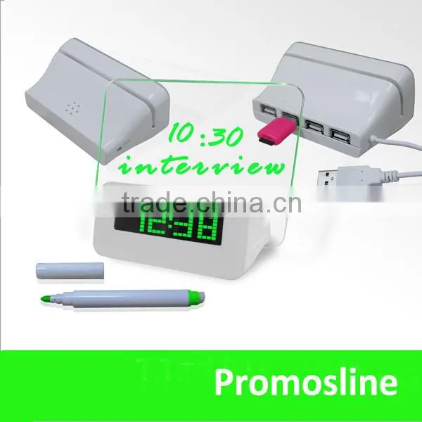 Hot Selling Custom LED alarm clock with message board