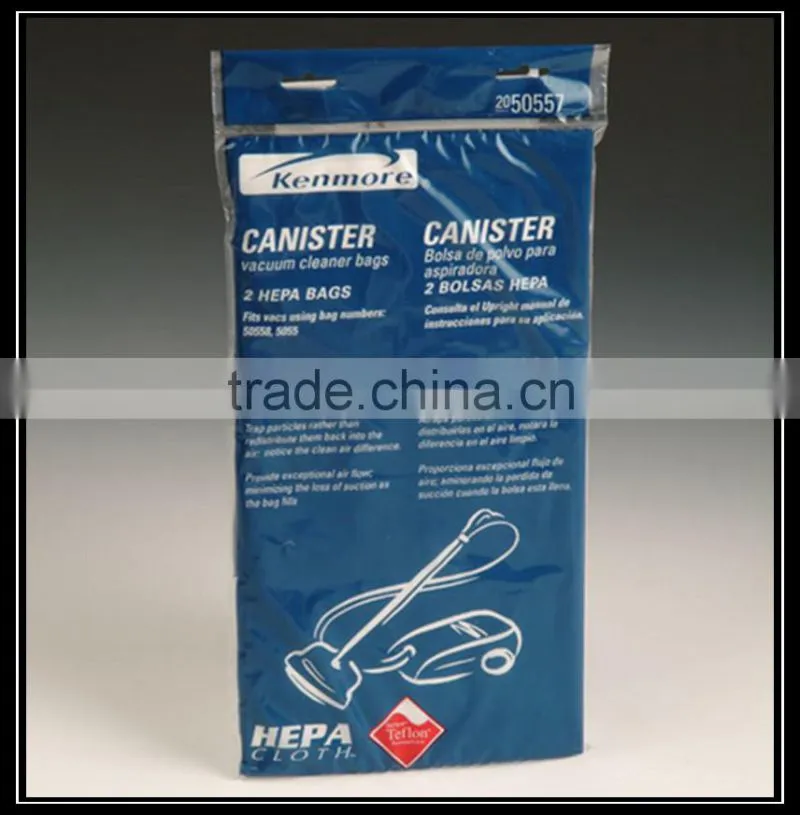 self adhensive OPP plastic bags with die cut and header