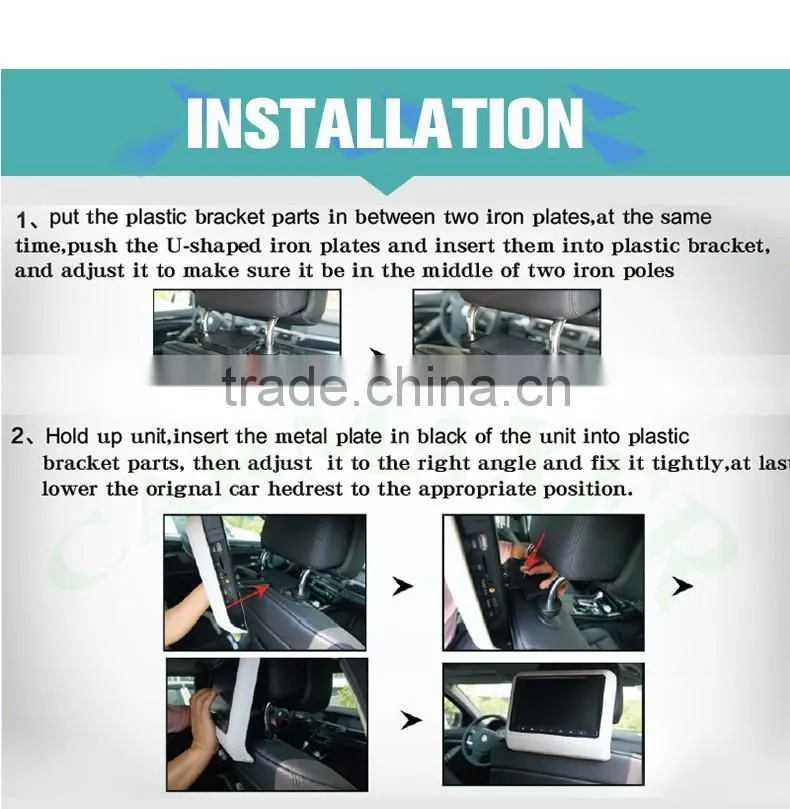 10.1inch universal car headrest monitor with dvd player