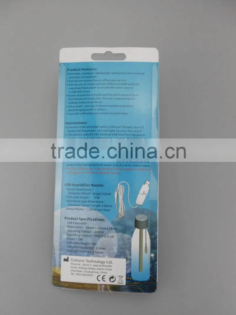 portable water bottle USB humidifier