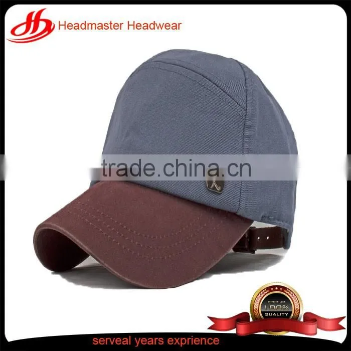 Custom unique 100%cotton baseball hat with metal patch