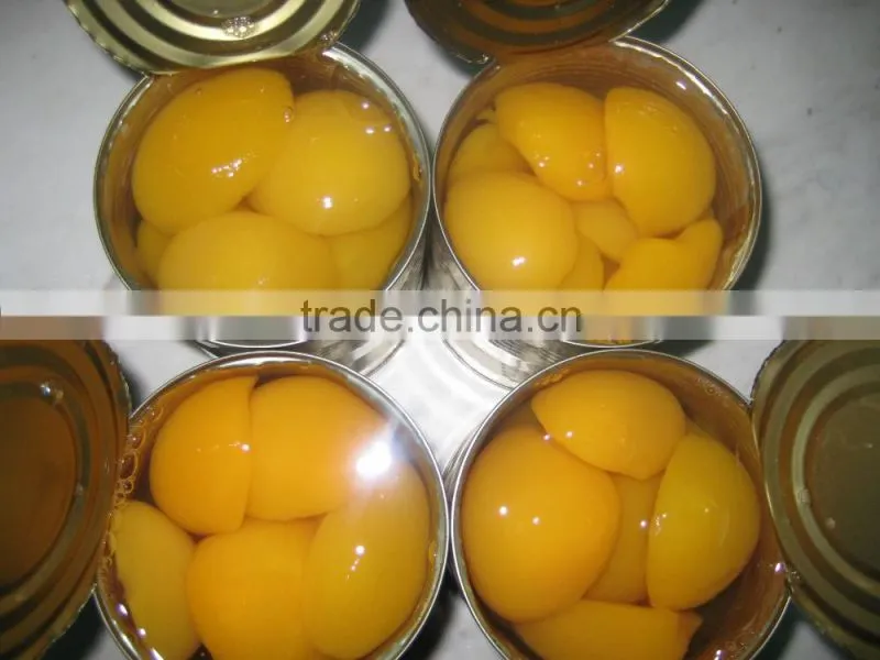 Canned yellow peach in syrup