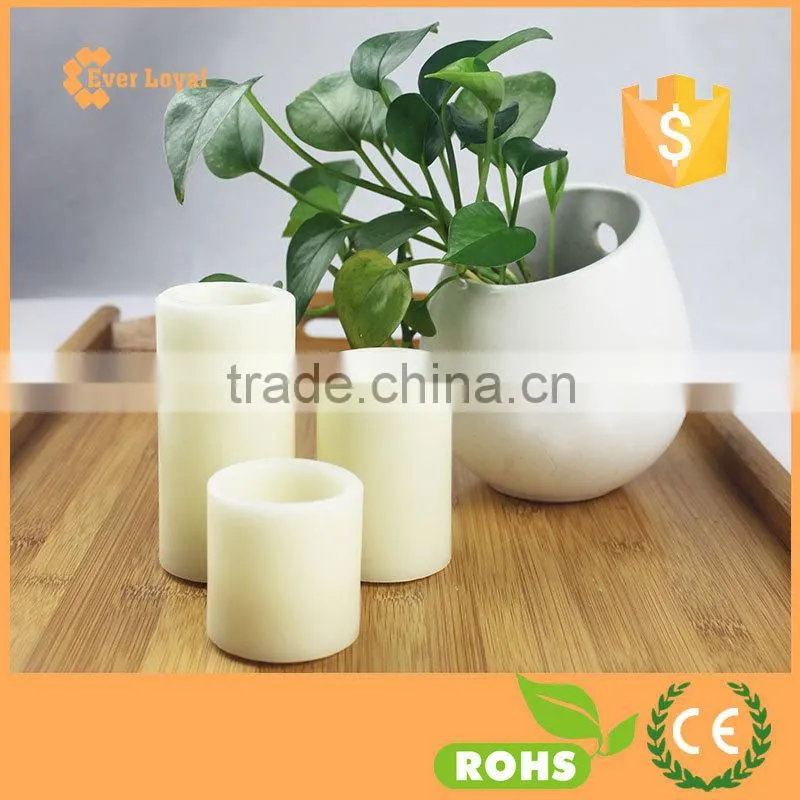Flameless Candles Battery Operated Real High Quality Wax LED Light Set of 3 Weatherproof Style Candles