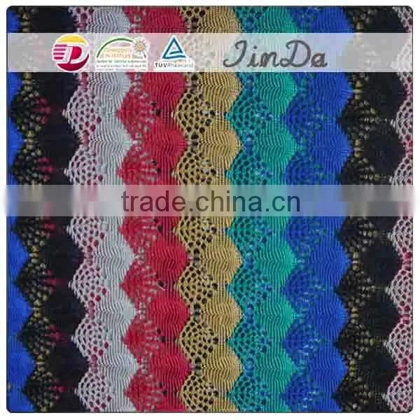 Beatiful colorful yarn dyed crochet lace design