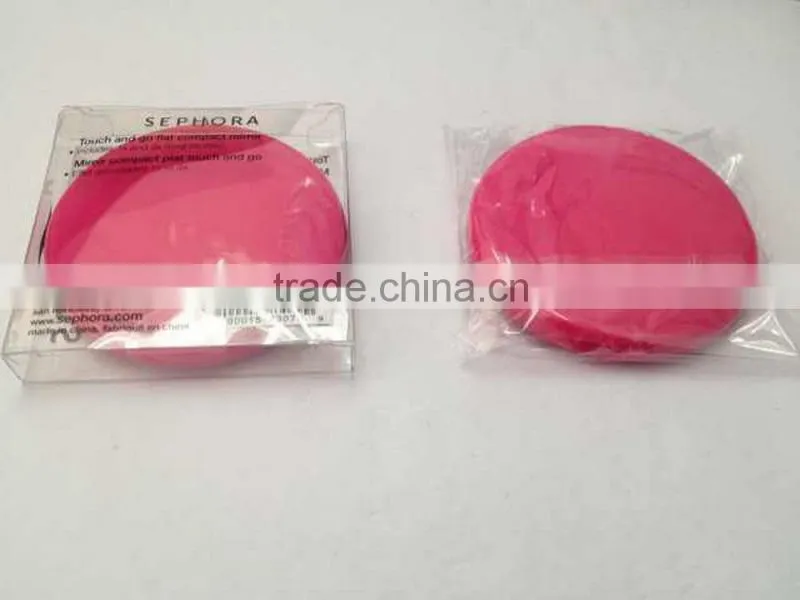 double side round cosmetic mirror with logo printing