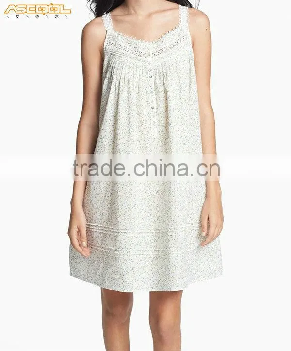Dobby Sleeveless Nightgown