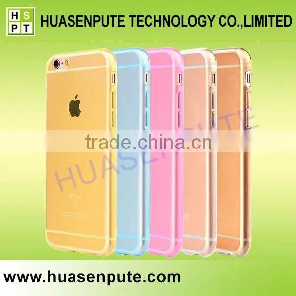 Popular Transparent Slim TPU Mobile Phone Back Cover for Iphone 6