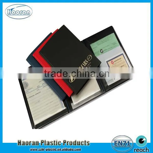 PVC leather file folders,leather zipper document holders