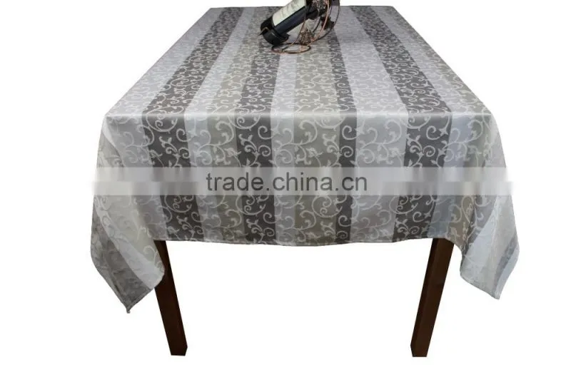 100% Polyester luxury fashion yarn dyed jacquard cheap table cloth