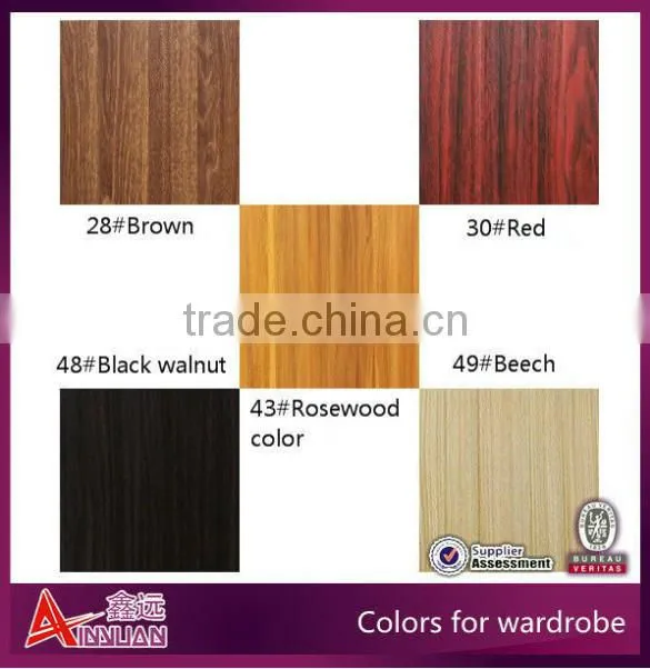 W984-48 simple wardrobe designs, wooden wardrobe with mirror, wooden four door wardrobe
