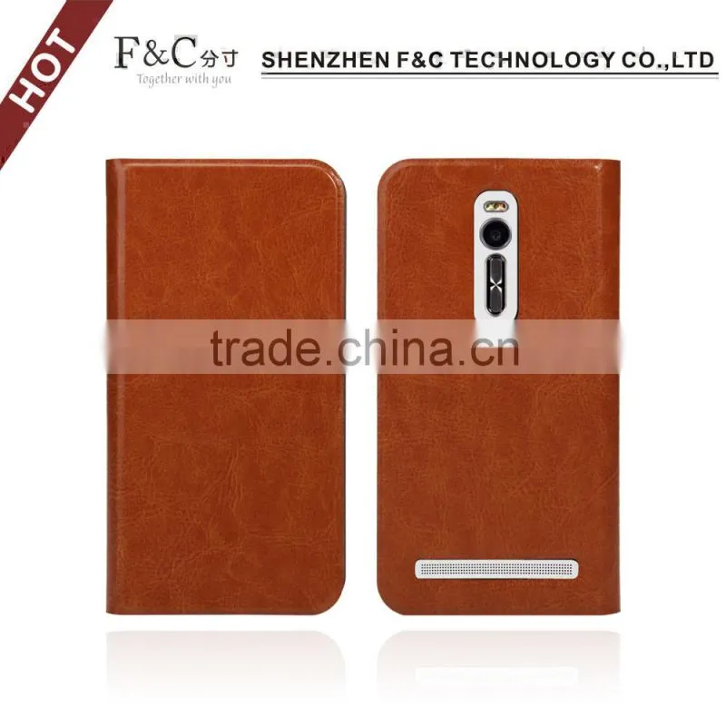 Book style thin pu leather card cases for Asus ZenFone 2 ZE551ML
