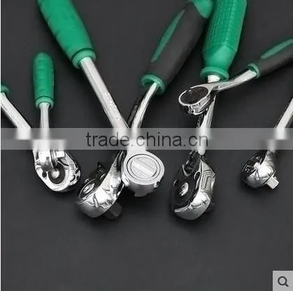 Ratchet wrench 72 gear wrench with rubber handle for socket