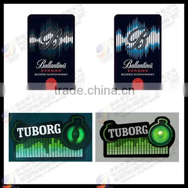 Music Sound Activated EL Posters for bar