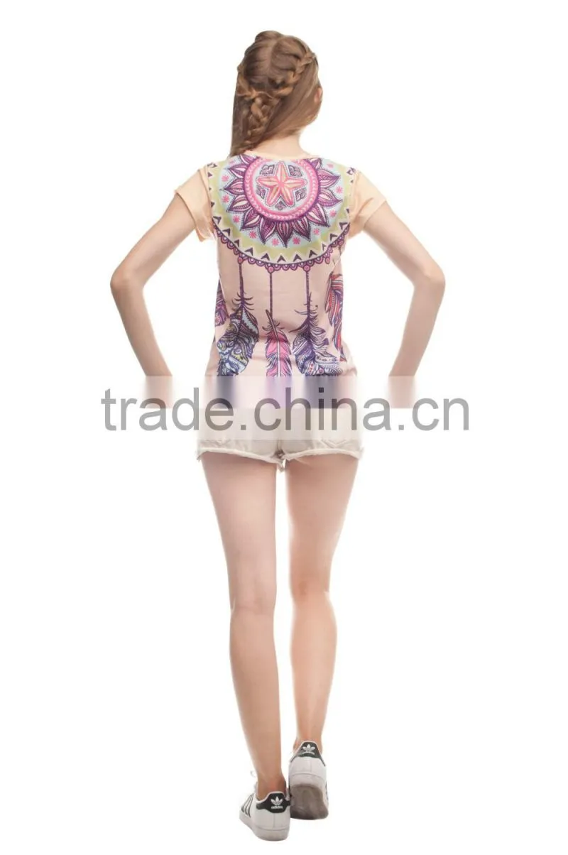 China Supplier High Quality Custom 3D Printing Women T-shirt