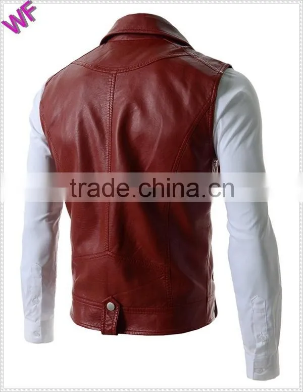 Custom Hight Quality European Mens Fashion Leather Waterproof Jacket Motorcycle Jacket