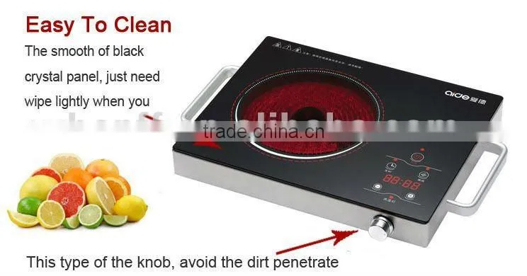 Handle type! stainless steel housing knob control and 2000W A6819 schott cerane hob