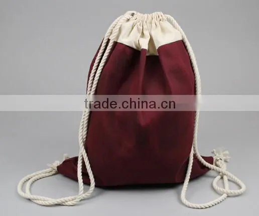 Stylish Cotton Canvas Drawstring Laundry Washing Bag
