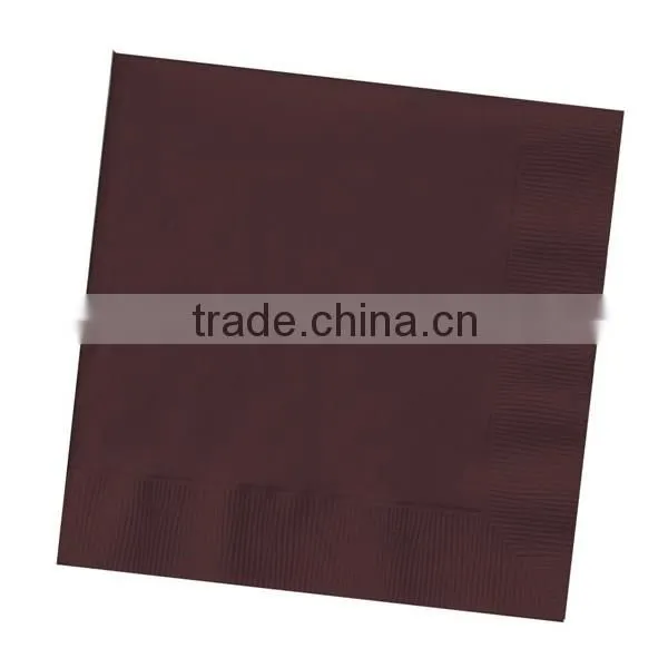 16*16" Environment-Friendly disposable black paper napkin printed napkin or color napkin