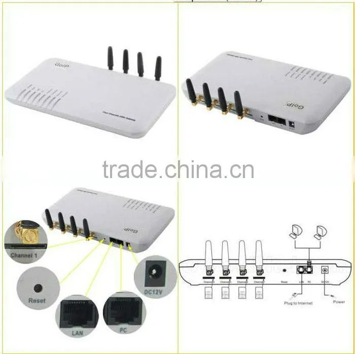4 Sim GSM GoIP Gateway Easy Phone VoIP Gateway Imei Changing Software