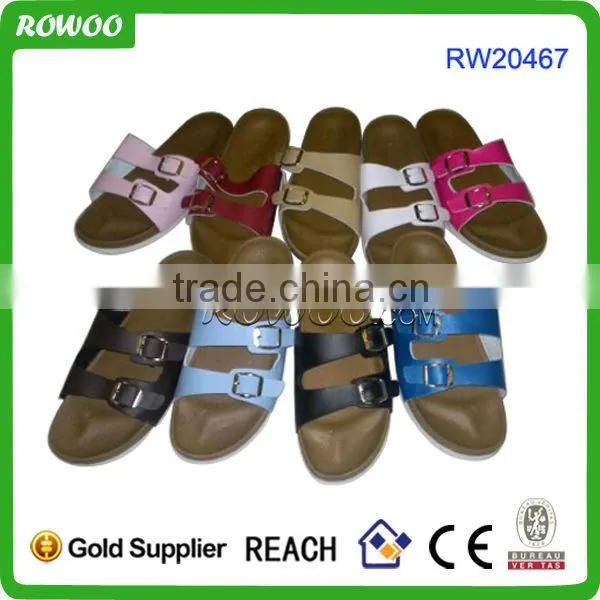 Fashion one brand and cheap price cork lady slippers