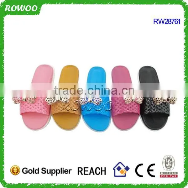 Colorful Slide and cheap lady slippers of chinese factory