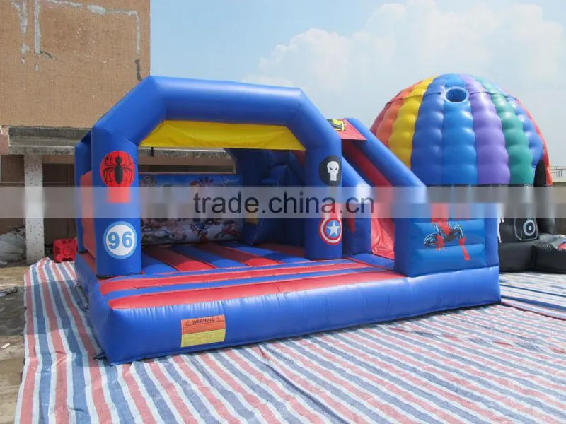 new design inflatable combo kids games, spider man bounce slide for kids