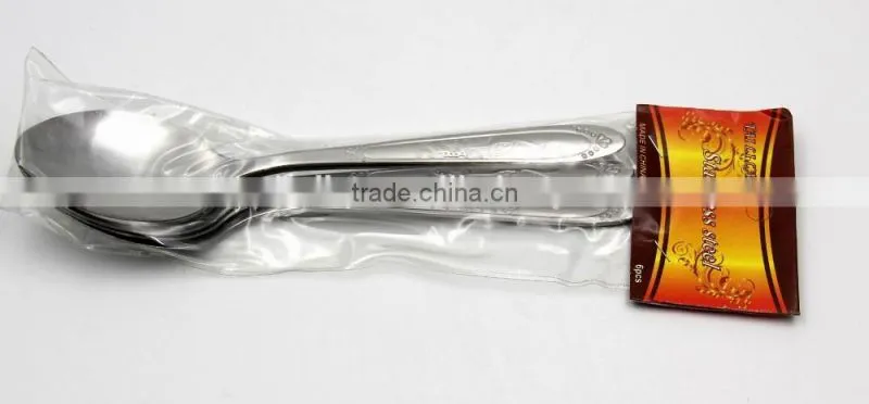 China bulk pack most popular 18/0 stainless steel swan shaped spoon and fork for adults