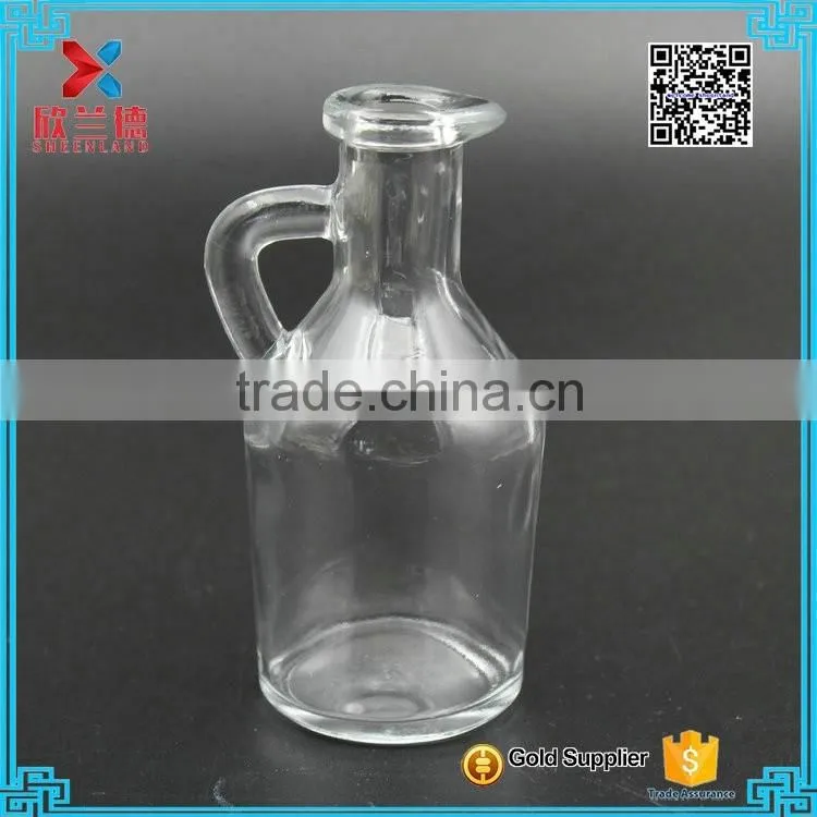100ml decorative glass clear wine bottle/fancy liquor bottle
