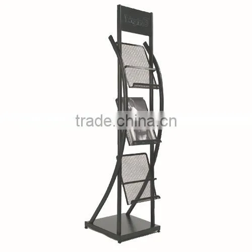 Hot sale 3 tier metal wire magazine rack