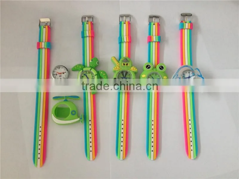 multi colors gents silicone slap watch for men water resistant with slap straps