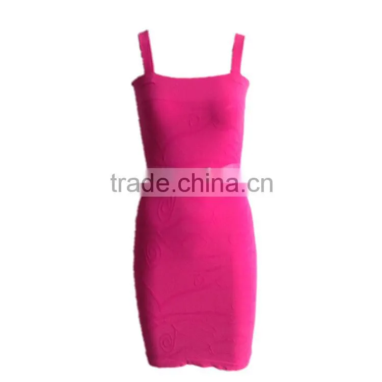 Slim Sexy Nude Fitness Women Dresses with Belt