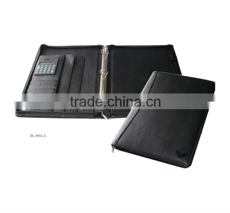 Soft Leather Professional Portfolio With Ring Binder