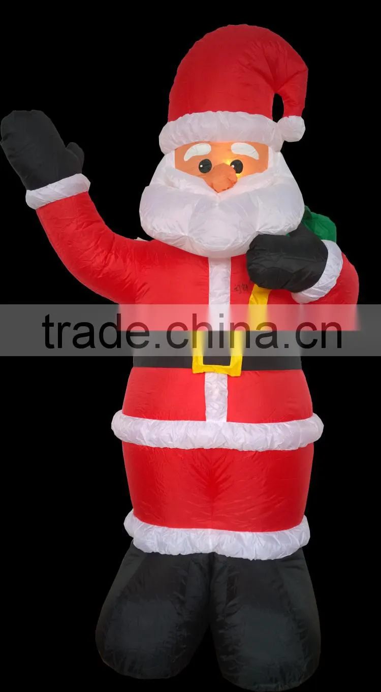DJ-XT-41 inflatable waving santa gold label musical night before christmas decoration