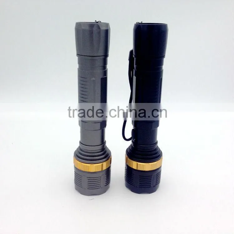 1W powerful led Mechanical zoom in-out flashlight powered by 2D batteries