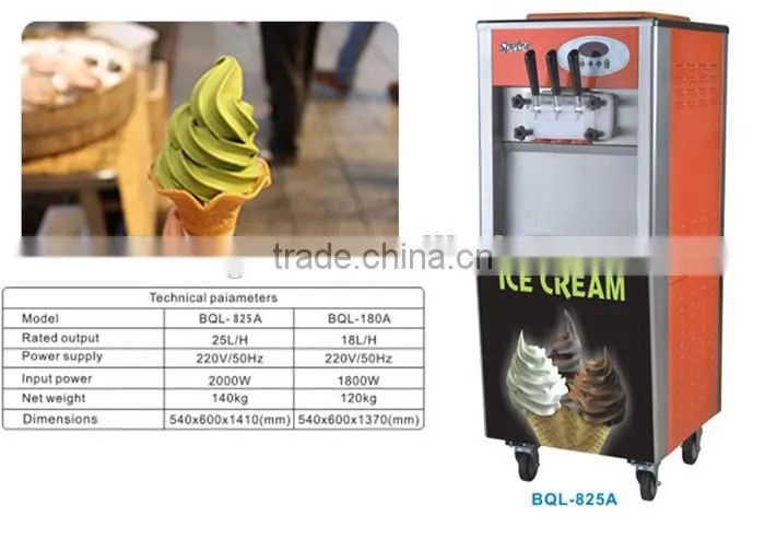 colors customed softy ice cream machine price