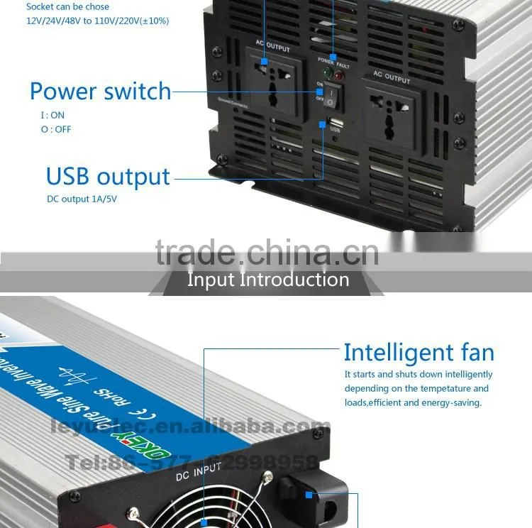 Hot selling adjustable voltage OPIP-5000 pure sine wave power inverter DC to AC dc input 12v