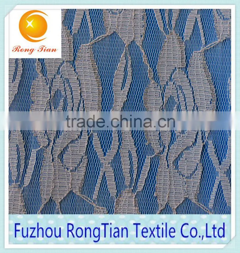 Wholesale gauze stretch lace fabric silver shiny for swimsuit