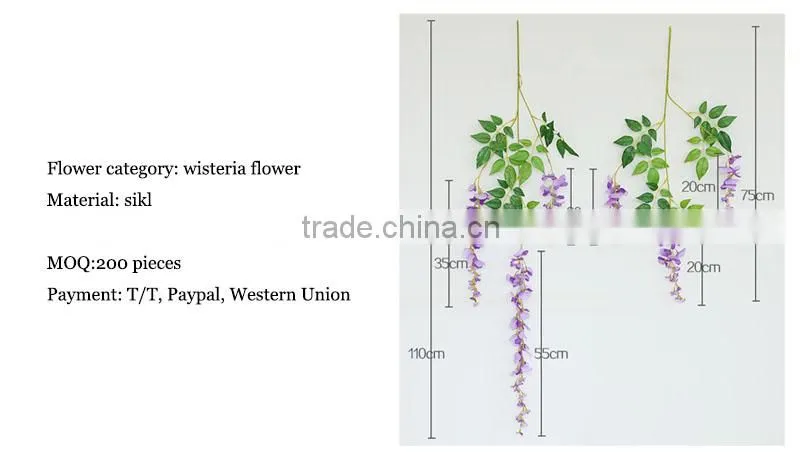 wisteria flower wholesale table centerpiece