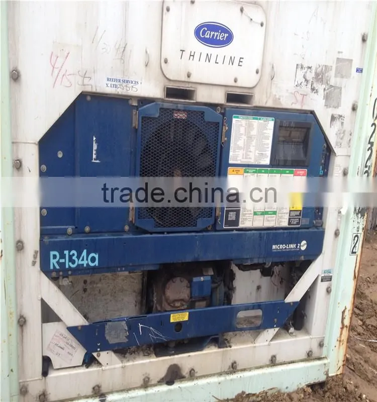 40feet used Reefer Container with Carrier refrigerator for sale