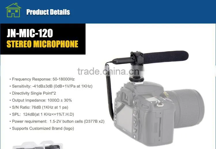 Wholesale Carbon Electric Condenser Microphone Mic JN-MIC120 China Suppier