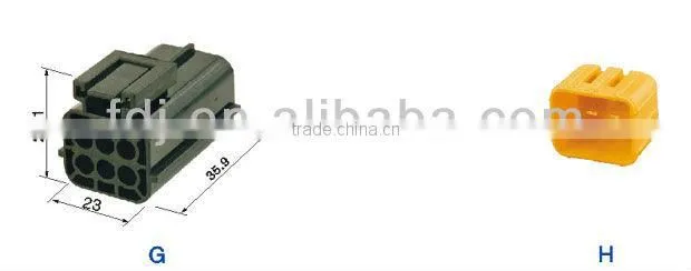 6 pin electric auto male waterproof connectors