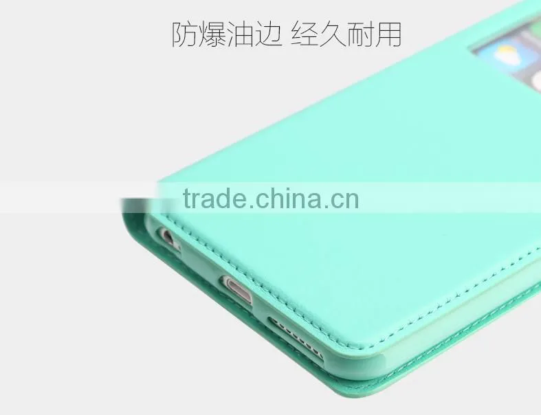 HD Open Window View Design Phone Case, Wallet Leather Case For iPhone 6