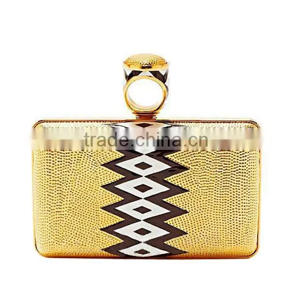 Woman Luxury Gold evening clutch bags , peacock clutch bag EV1105