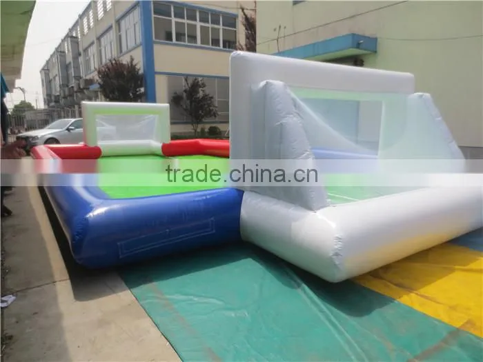 Customized inflatable football pitch/hot sale soccer field