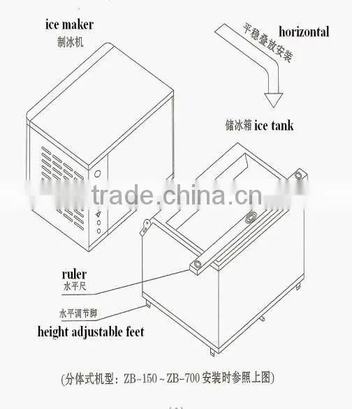 BQ1000 ice cube machine with high quality