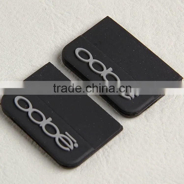 Soft pvc non-phthalate rubber garment patch/silicone label