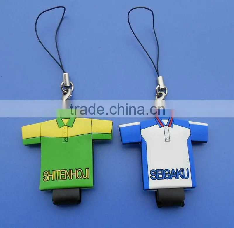 fancy rubber soft pvc mobile phone straps