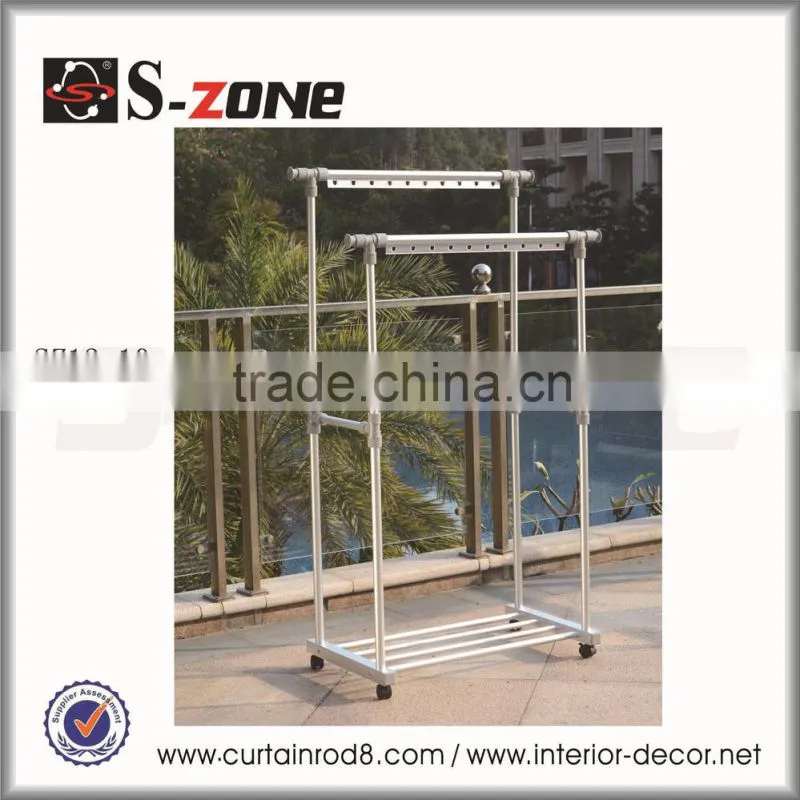 Serve stock clothes airer mechanical silver aluminum clothes drying rack