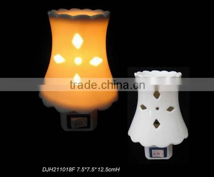 QiHe plug in scented fragrance oil tart warmer burner night light