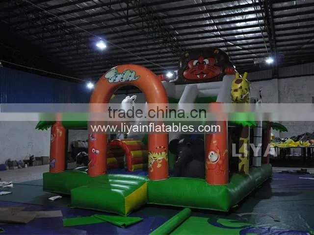 jungle world inflatable backyard slides for adult/giant adult inflatable slide